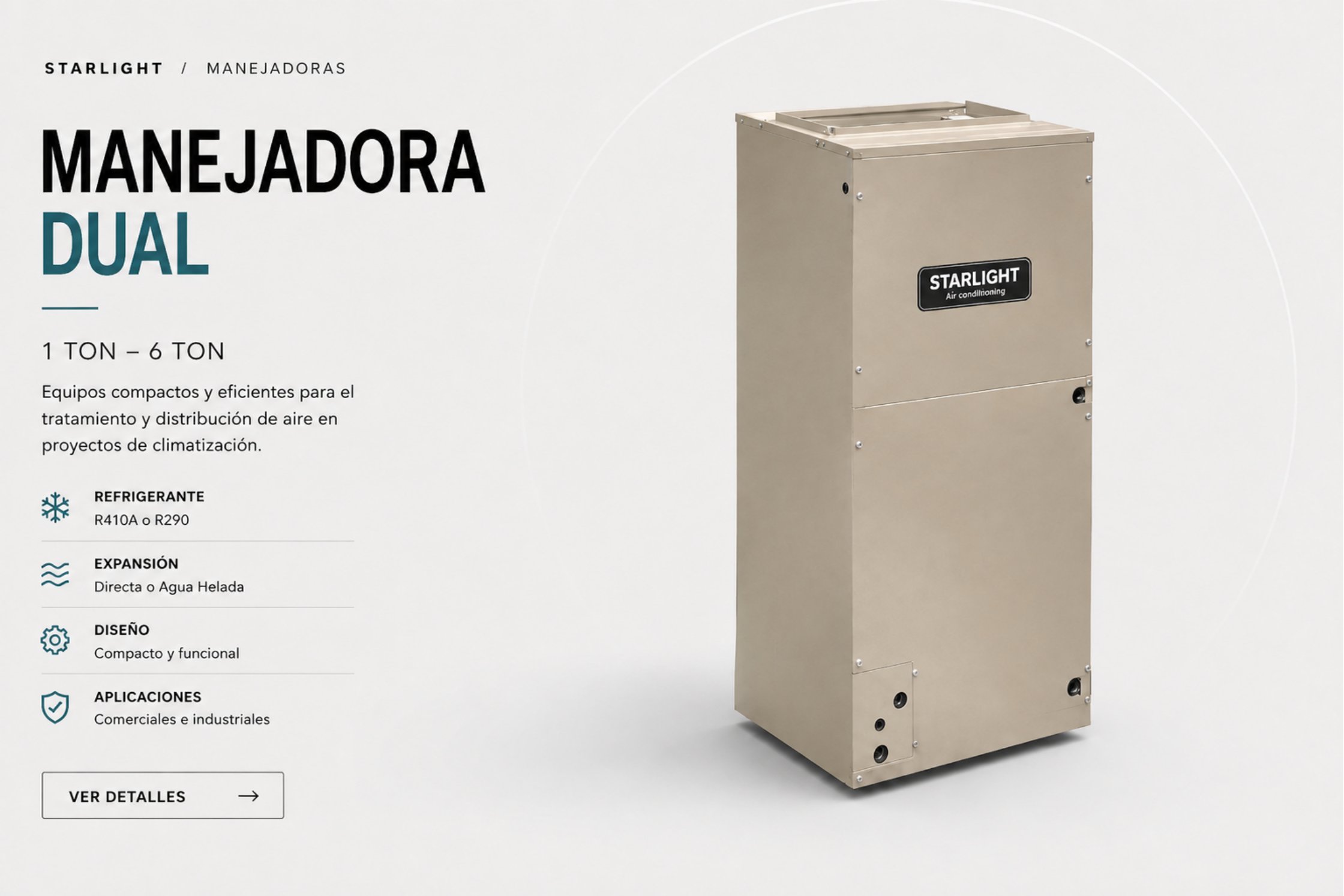 Manejadora Dual — 1 TON - 6 TON · STARLIGHT