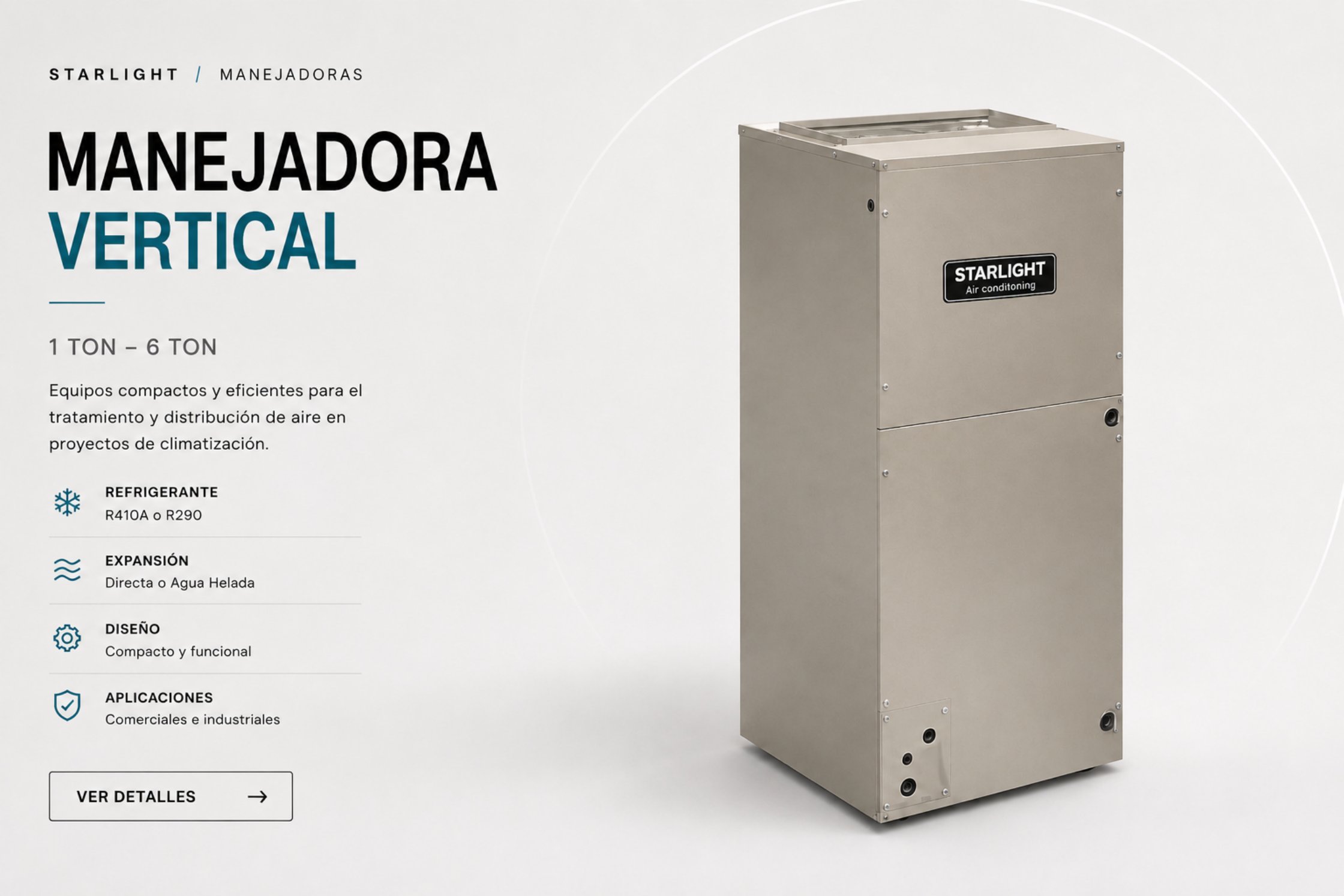Manejadora Vertical — 1 TON - 6 TON · STARLIGHT